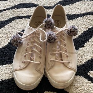 Keds size 8 with Pom Pom laces